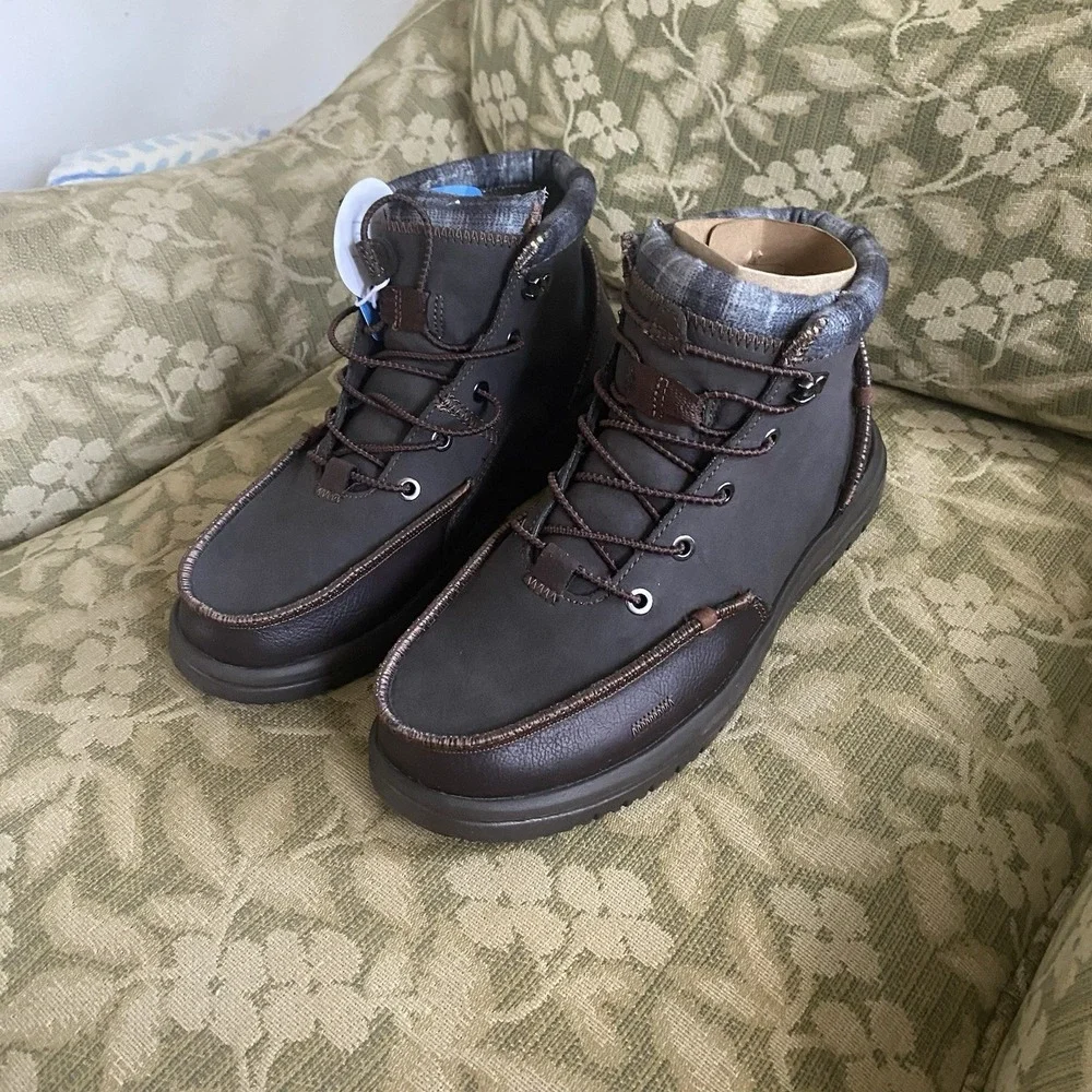 Hey Dude Bradley Classic Boots Mens 8‎ Walnut Brown Casual Pull On Walking NWT